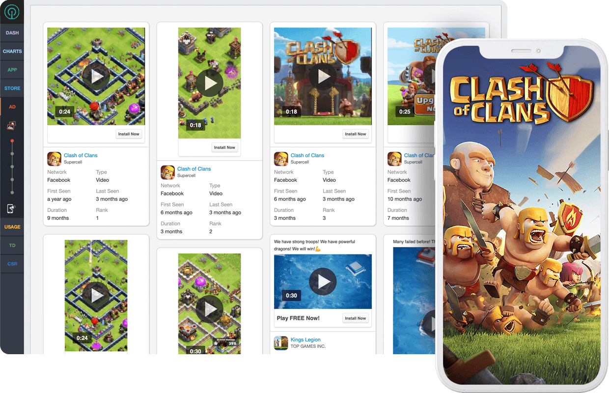 ST Homepage Ad Intelligence Clash of Clans
